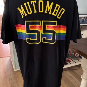 Mitchell & Ness Black Rainbow Mutombo Tee Shirt